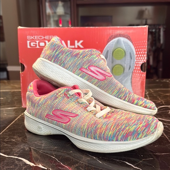 Skechers Shoes - OG Sketchers “go walk 4” pink multicolored sneakers